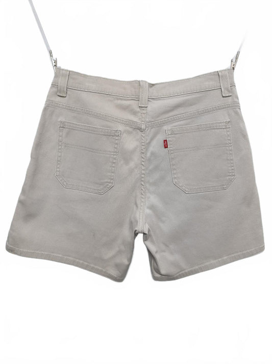 Vintage Levis Womens Beige Denim Shorts W32 90s Indie Retro Clean Girl Summer