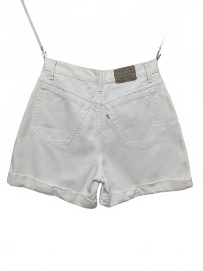 Vintage Levis 900 Series White Denim Shorts W26 High Waist Mom 90s Y2K Indie Retro
