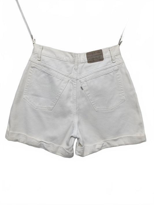 Vintage Levis 900 Series White Denim Shorts W26 High Waist Mom 90s Y2K Indie Retro