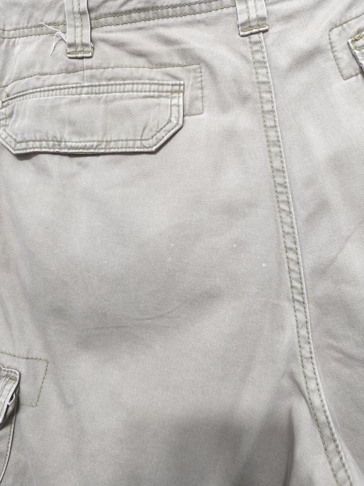 Vintage Lee Dungarees Tan Beige Cargo Utility Shorts 90s Skater Workwear W34