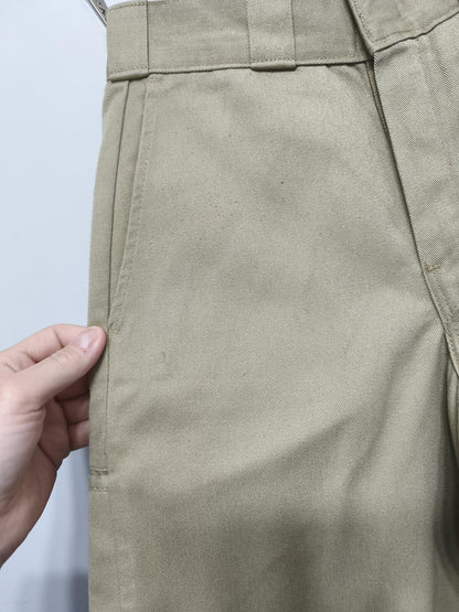 Vintage Dickies Workwear Shorts Khaki Sand 90s Skater Indie Baggy 26W