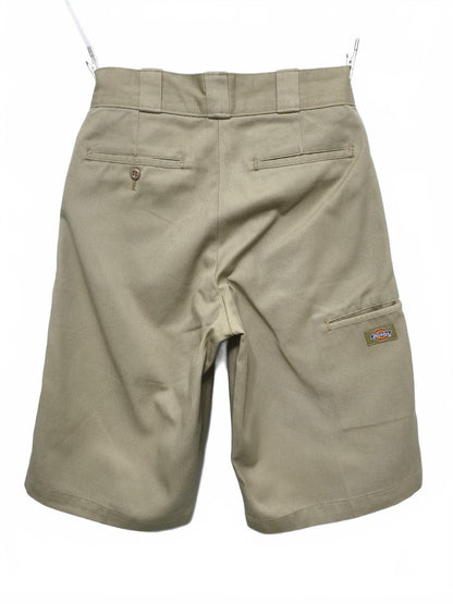 Vintage Dickies Workwear Shorts Khaki Sand 90s Skater Indie Baggy 26W