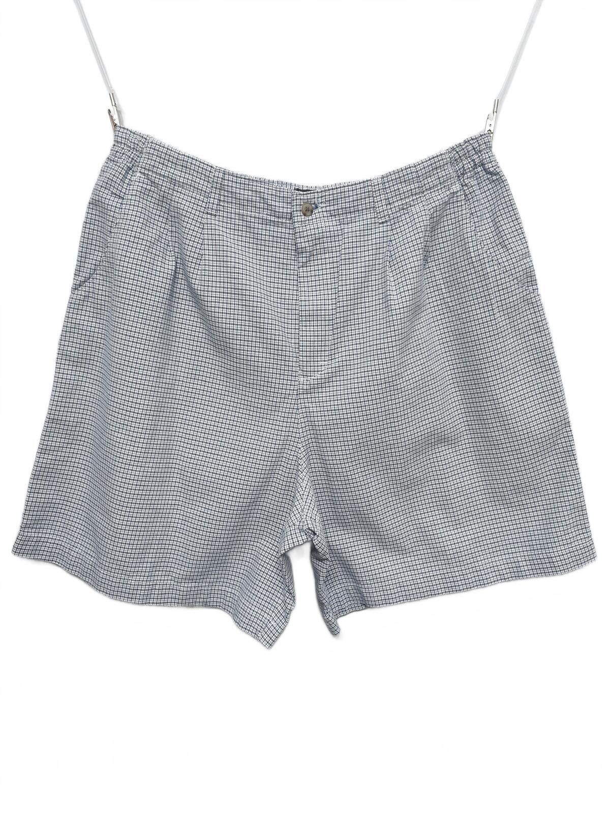 Vintage Lee Shorts Blue White Micro Check 90s Coastal Old Money Summer 36W