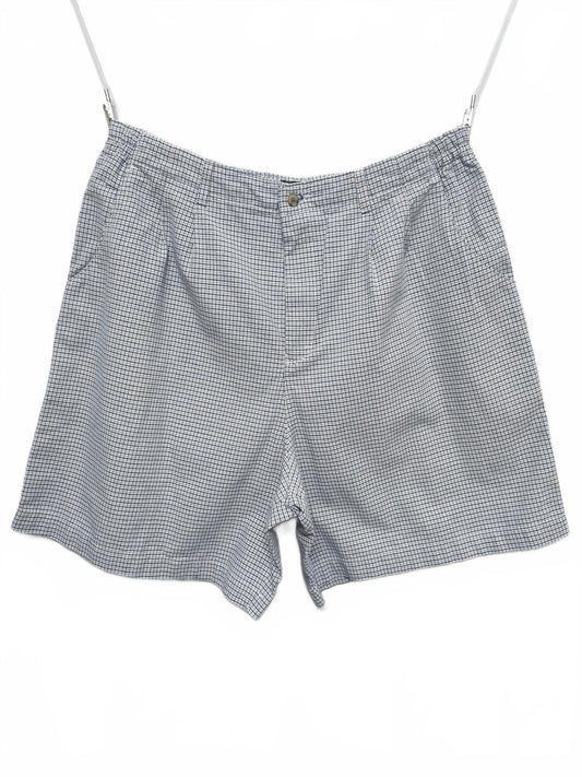 Vintage Lee Shorts Blue White Micro Check 90s Coastal Old Money Summer 36W