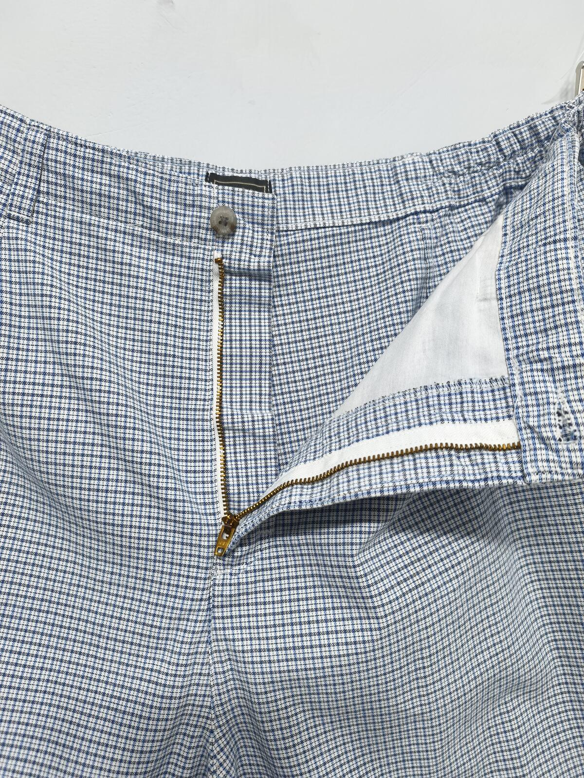 Vintage Lee Shorts Blue White Micro Check 90s Coastal Old Money Summer 36W
