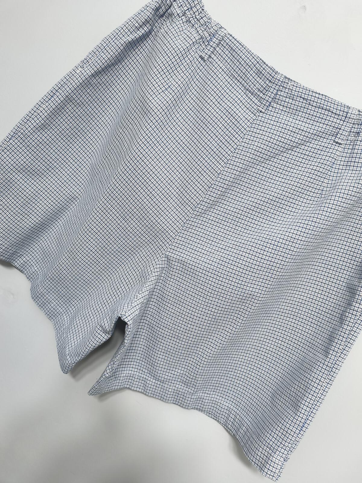 Vintage Lee Shorts Blue White Micro Check 90s Coastal Old Money Summer 36W
