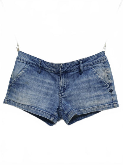 Vintage Hurley Lowrider Light Wash Blue Denim Summer Skater Jorts Shorts W32