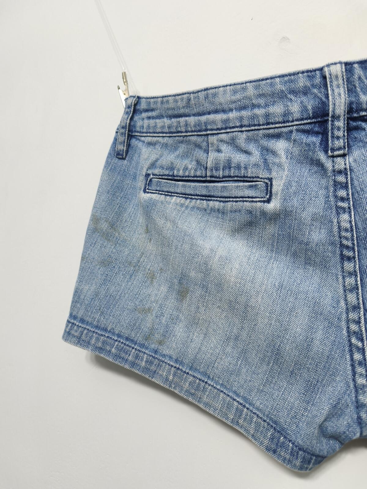 Vintage Hurley Lowrider Light Wash Blue Denim Summer Skater Jorts Shorts W32