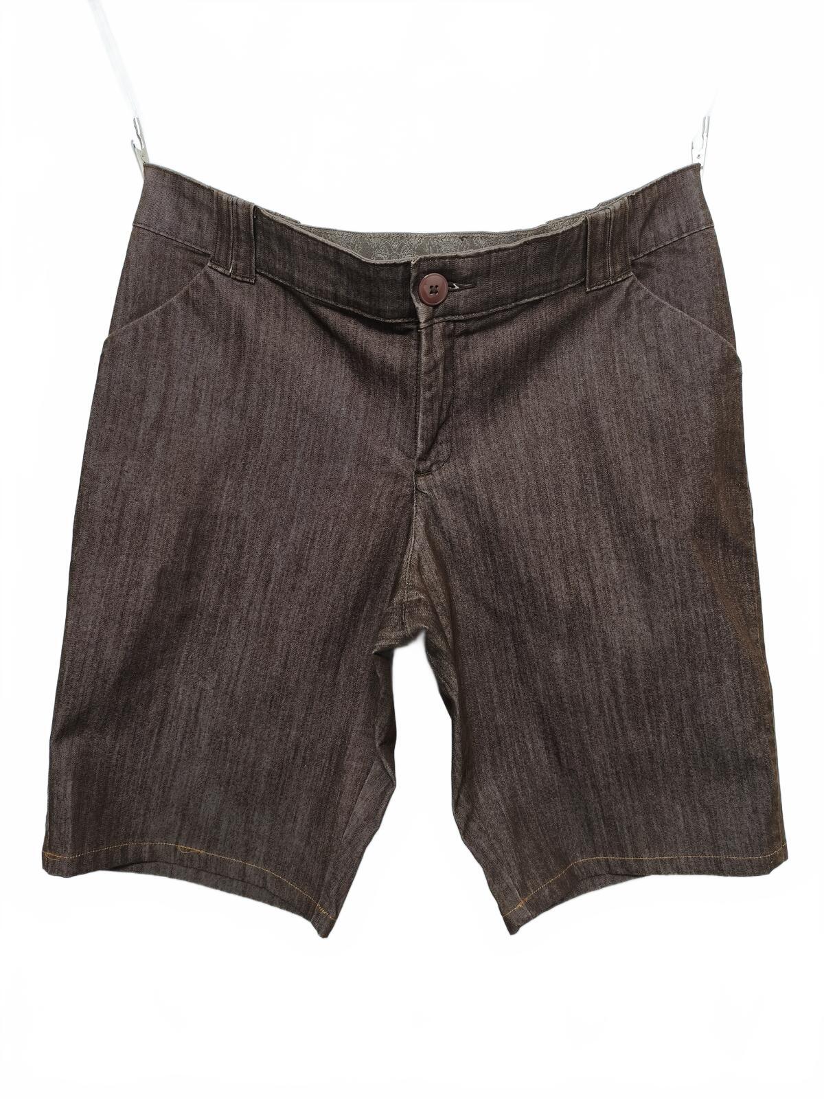 Vintage Lee No Gap Denim Shorts Chocolate Brown Indigo 90s Skater Jorts 38W