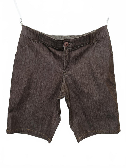 Vintage Lee No Gap Denim Shorts Chocolate Brown Indigo 90s Skater Jorts 38W