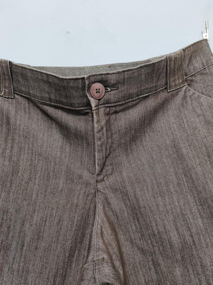 Vintage Lee No Gap Denim Shorts Chocolate Brown Indigo 90s Skater Jorts 38W