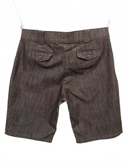 Vintage Lee No Gap Denim Shorts Chocolate Brown Indigo 90s Skater Jorts 38W