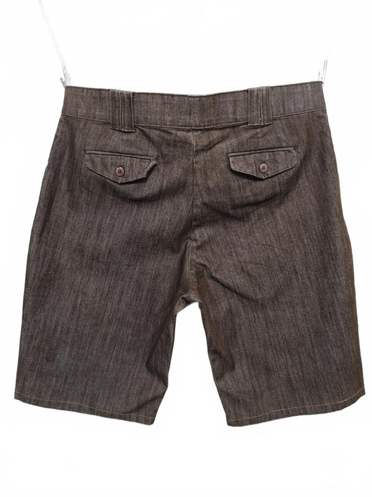 Vintage Lee No Gap Denim Shorts Chocolate Brown Indigo 90s Skater Jorts 38W