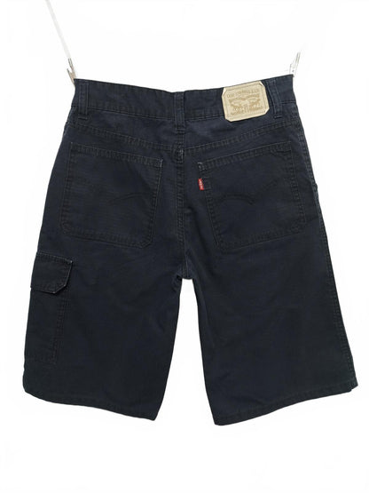 Vintage Levis Navy Cargo Shorts W28 Baggy Skater Y2K Retro Street Indie Grunge