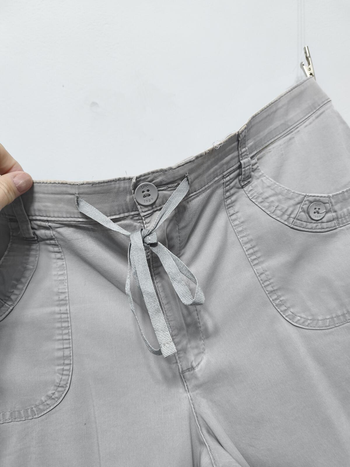 Vintage Lee Comfort Waistband Shorts Grey Stretch Utility Hiking Casual 36W