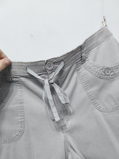 Vintage Lee Comfort Waistband Shorts Grey Stretch Utility Hiking Casual 36W