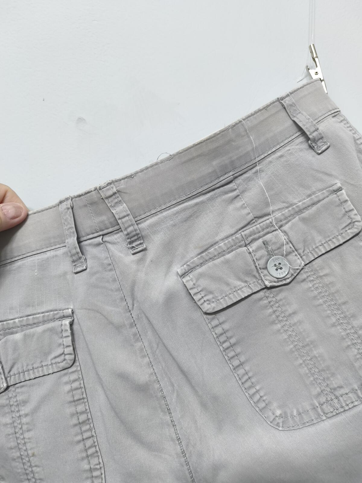 Vintage Lee Comfort Waistband Shorts Grey Stretch Utility Hiking Casual 36W