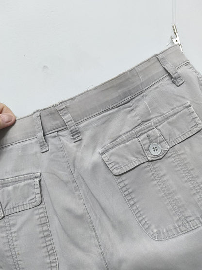 Vintage Lee Comfort Waistband Shorts Grey Stretch Utility Hiking Casual 36W