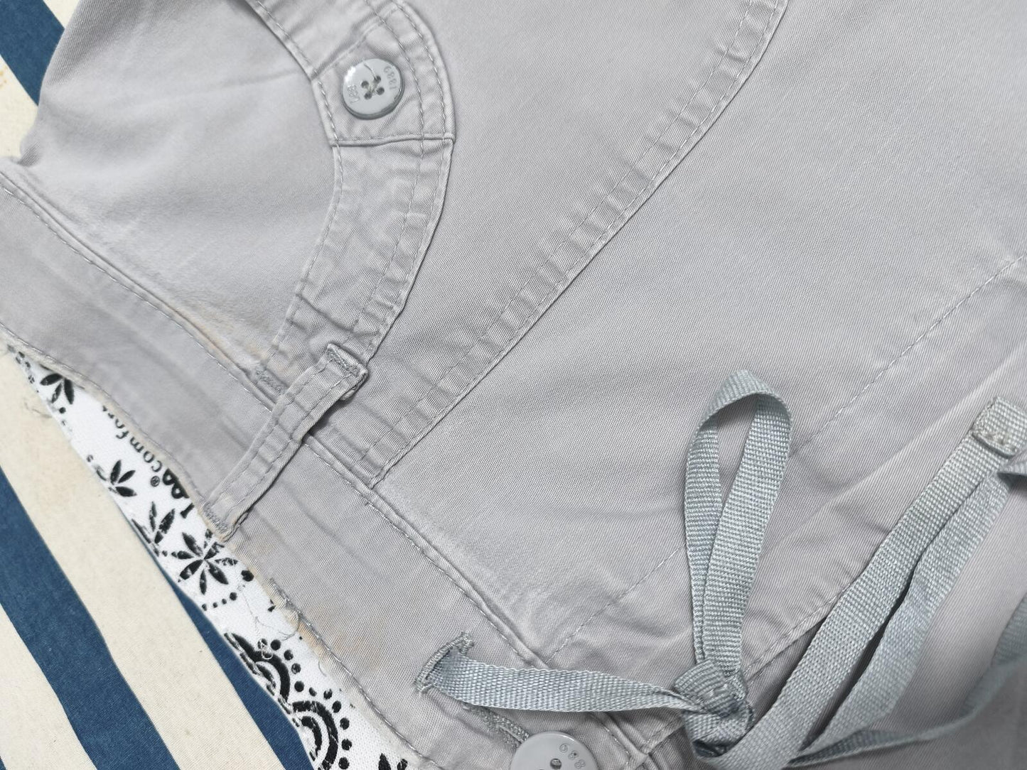 Vintage Lee Comfort Waistband Shorts Grey Stretch Utility Hiking Casual 36W