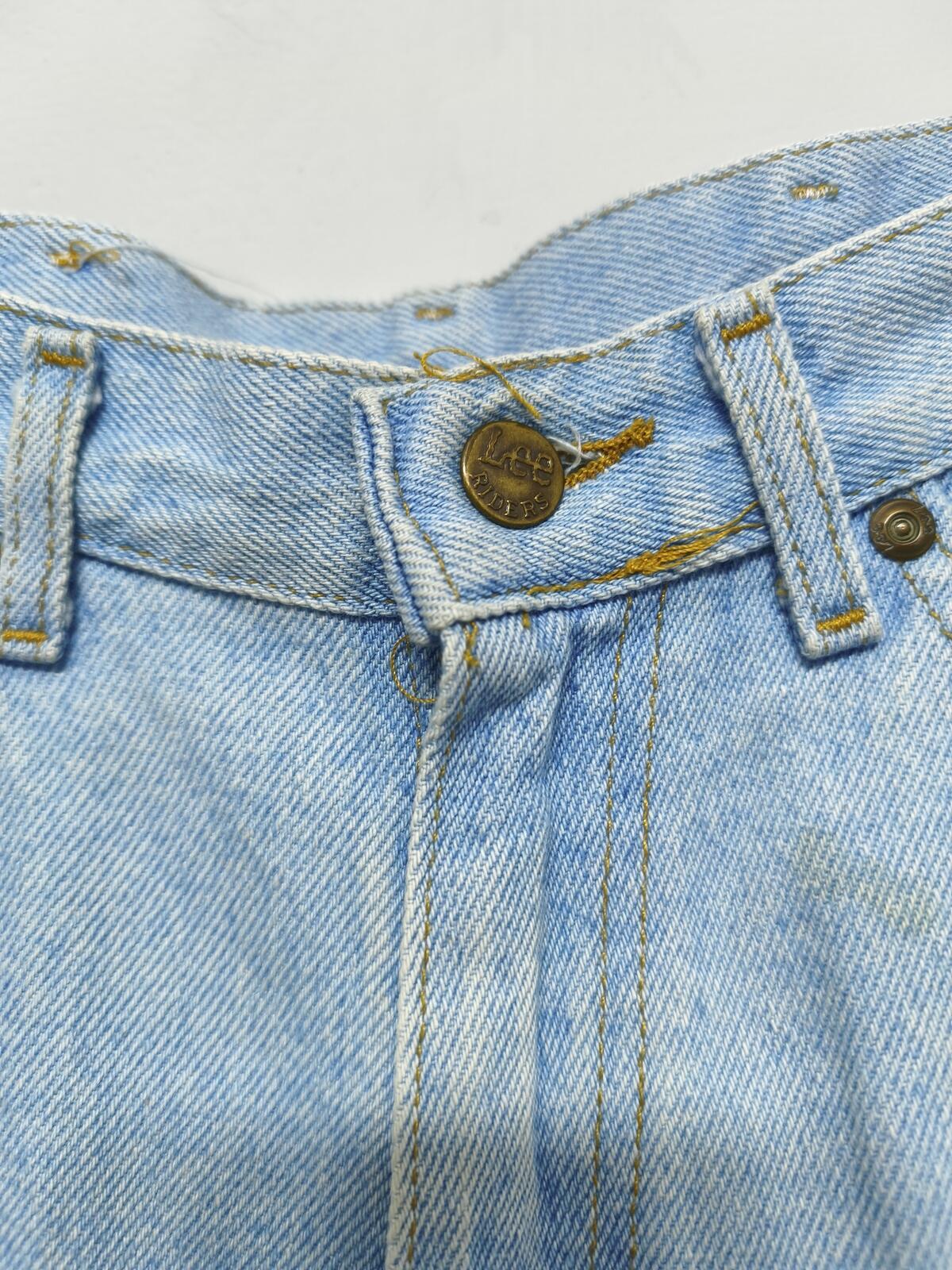 Vintage Lee Denim Shorts Light Wash Made in USA 90s Y2K Skater Grunge 30W