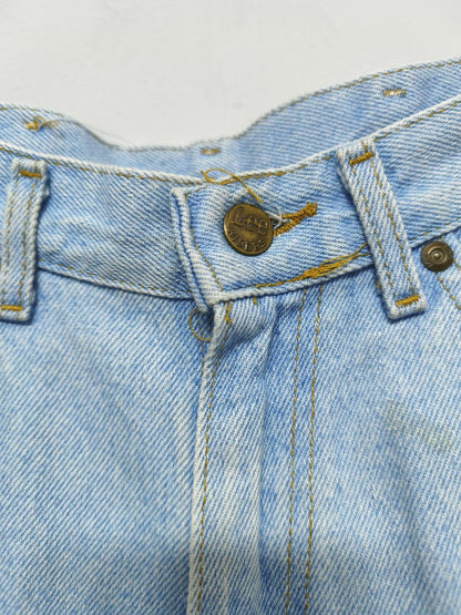 Vintage Lee Denim Shorts Light Wash Made in USA 90s Y2K Skater Grunge 30W