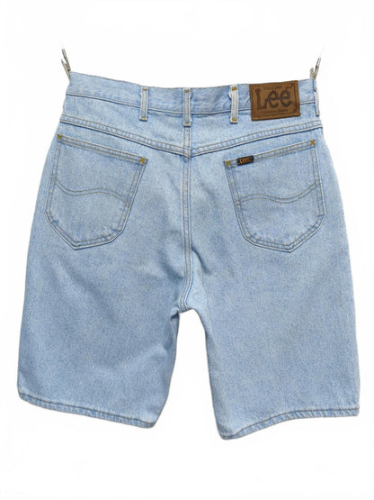 Vintage Lee Denim Shorts Light Wash Made in USA 90s Y2K Skater Grunge 30W