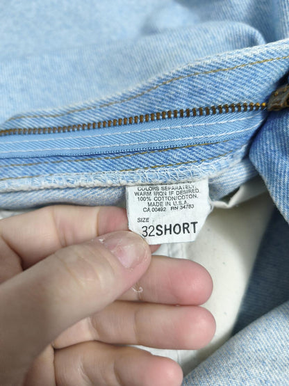 Vintage Lee Denim Shorts Light Wash Made in USA 90s Y2K Skater Grunge 30W