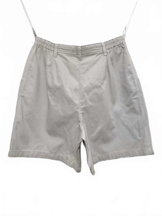 Vintage Lee Pleated Chino Shorts Stone Beige Elastic Waist Dadcore 32W