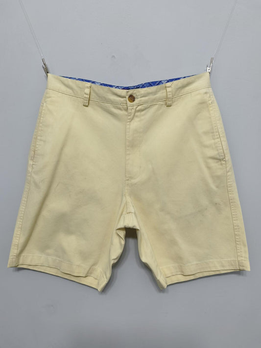 Vintage Chaps Yellow Chino Shorts 90s Dadcore Skater Summer Casual Utility W32
