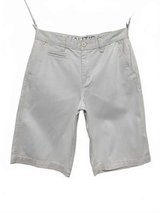 Vintage Nautica Chino Shorts Cream 90s Coastal Old Money Summer Preppy 28W
