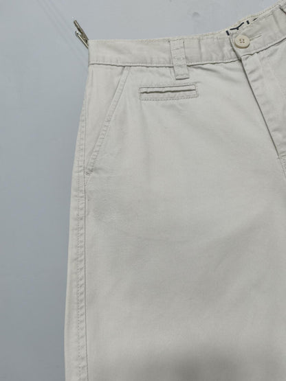 Vintage Nautica Chino Shorts Cream 90s Coastal Old Money Summer Preppy 28W