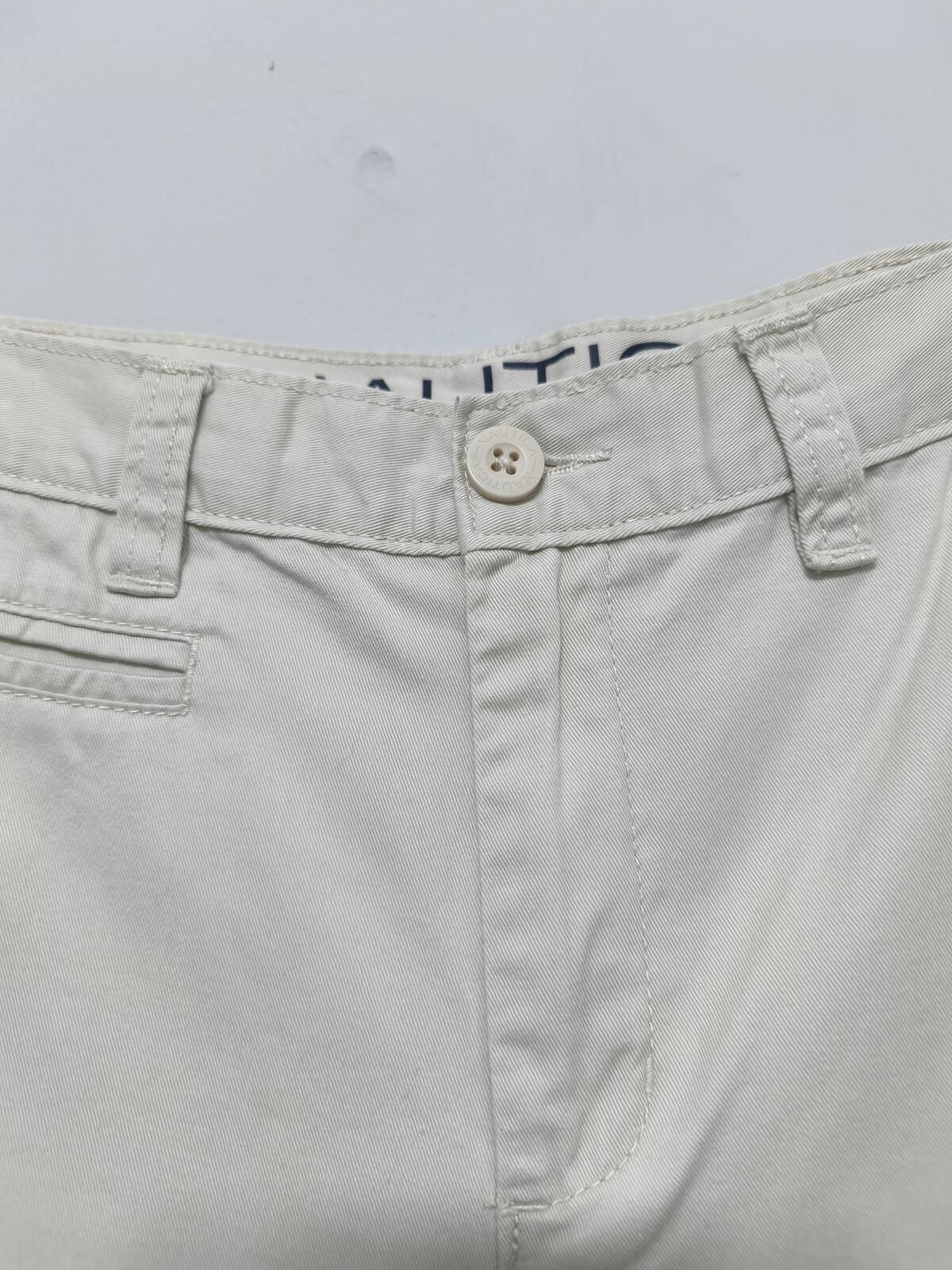 Vintage Nautica Chino Shorts Cream 90s Coastal Old Money Summer Preppy 28W