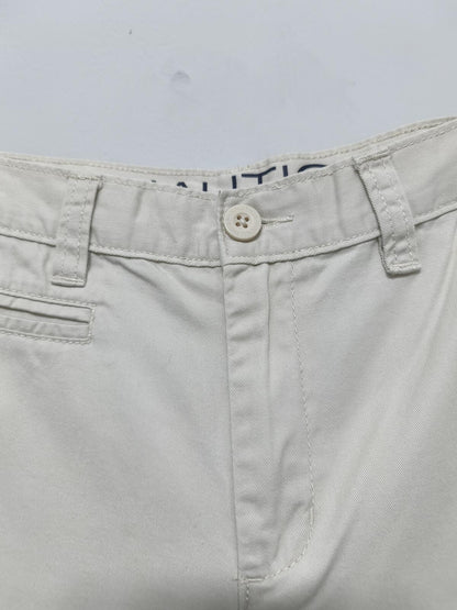 Vintage Nautica Chino Shorts Cream 90s Coastal Old Money Summer Preppy 28W
