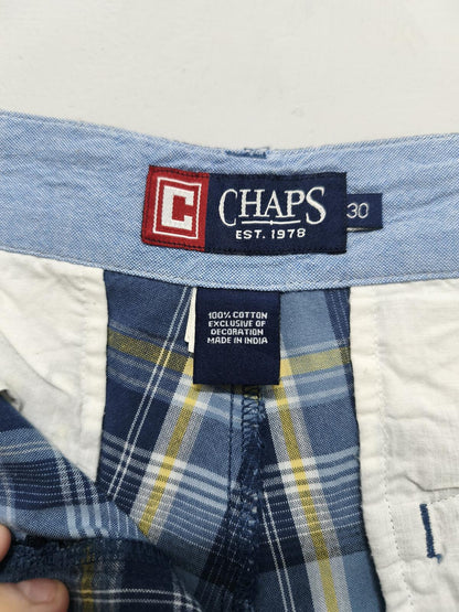 Vintage Chaps Mid Wash Blue Denim Shorts 90s Skater Preppy Summer Jorts W30 W32