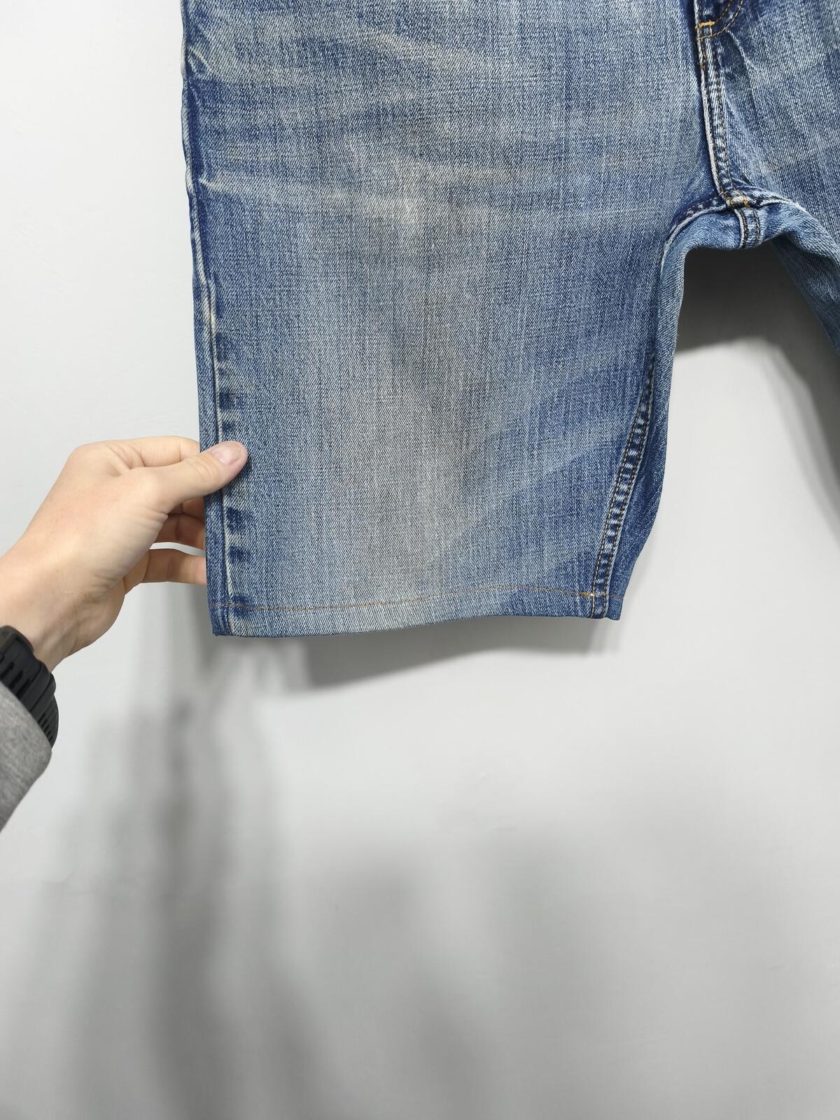 Vintage Lee Modern Series Blue Stonewash Raw Hem Jorts Shorts 90s Grunge W38