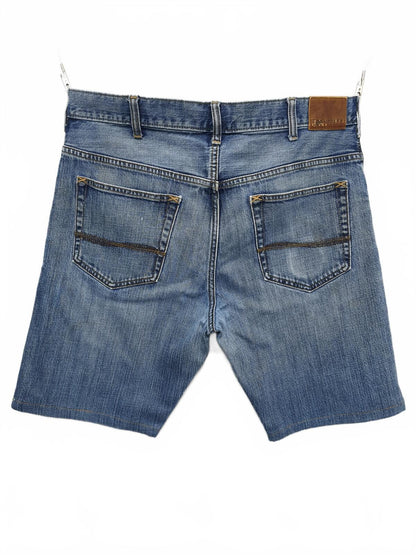Vintage Lee Modern Series Blue Stonewash Raw Hem Jorts Shorts 90s Grunge W38