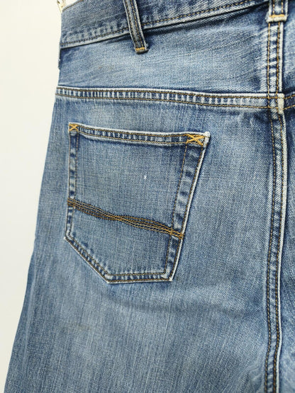Vintage Lee Modern Series Blue Stonewash Raw Hem Jorts Shorts 90s Grunge W38