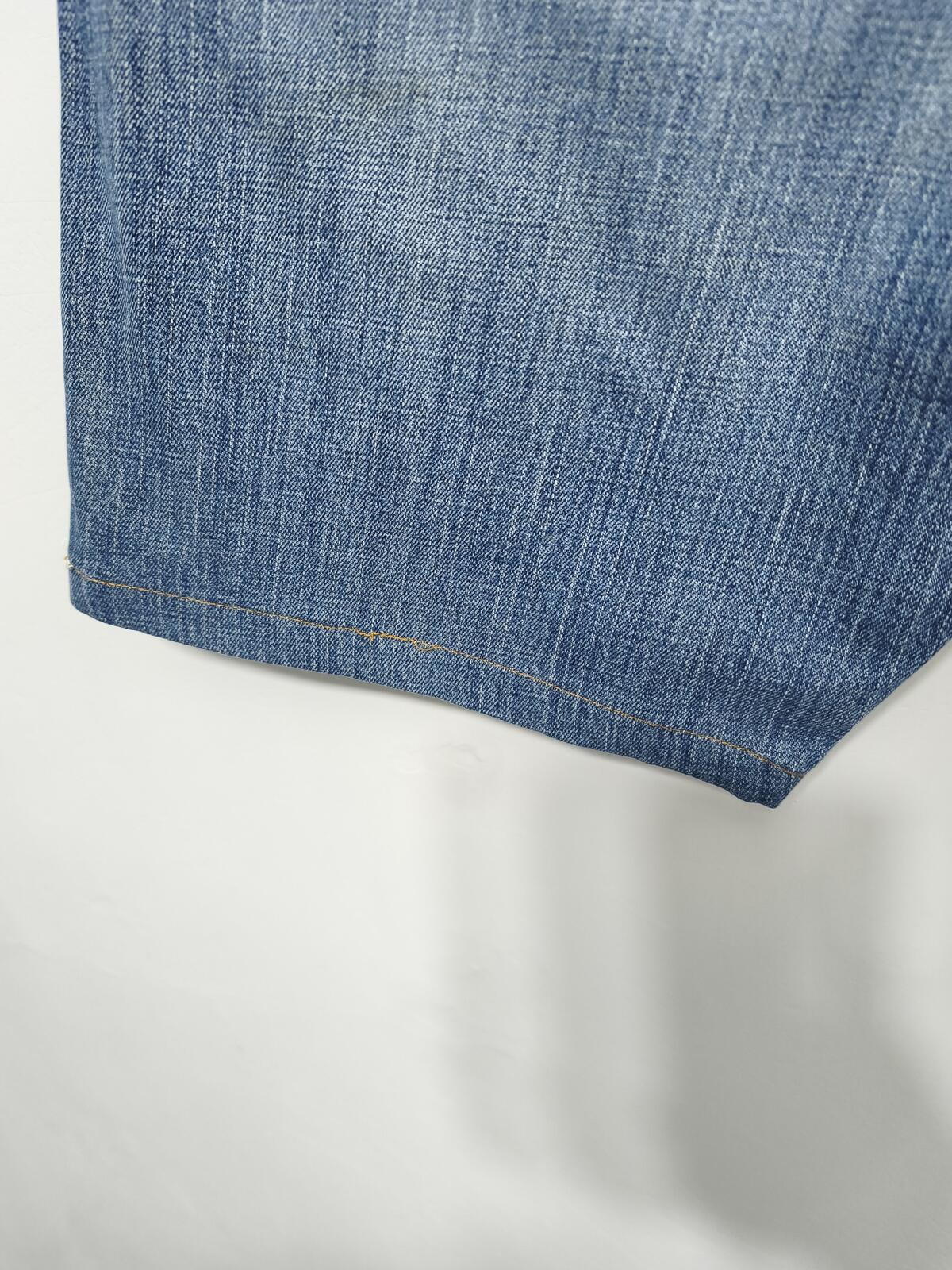 Vintage Lee Modern Series Blue Stonewash Raw Hem Jorts Shorts 90s Grunge W38