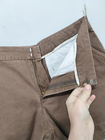 Vintage Lee Chino Shorts Earthy Brown 90s Y2K Skater Indie Grunge 34W