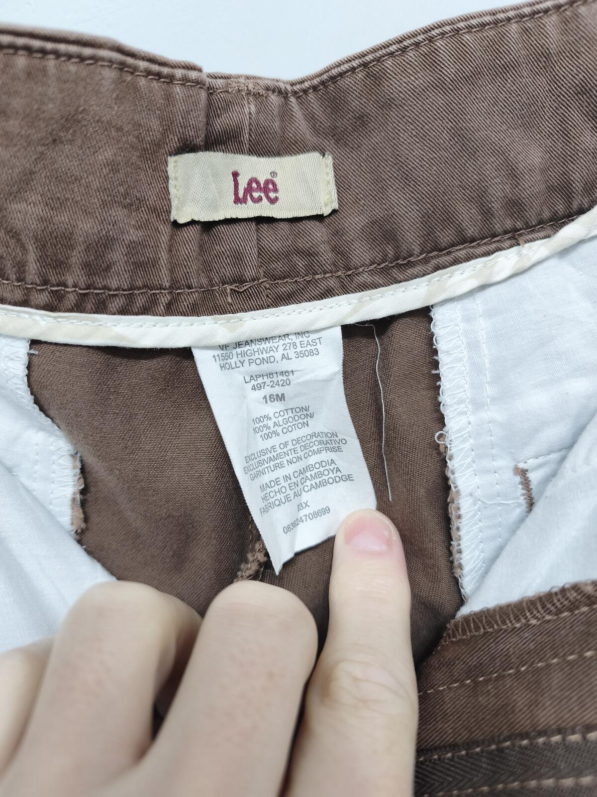 Vintage Lee Chino Shorts Earthy Brown 90s Y2K Skater Indie Grunge 34W