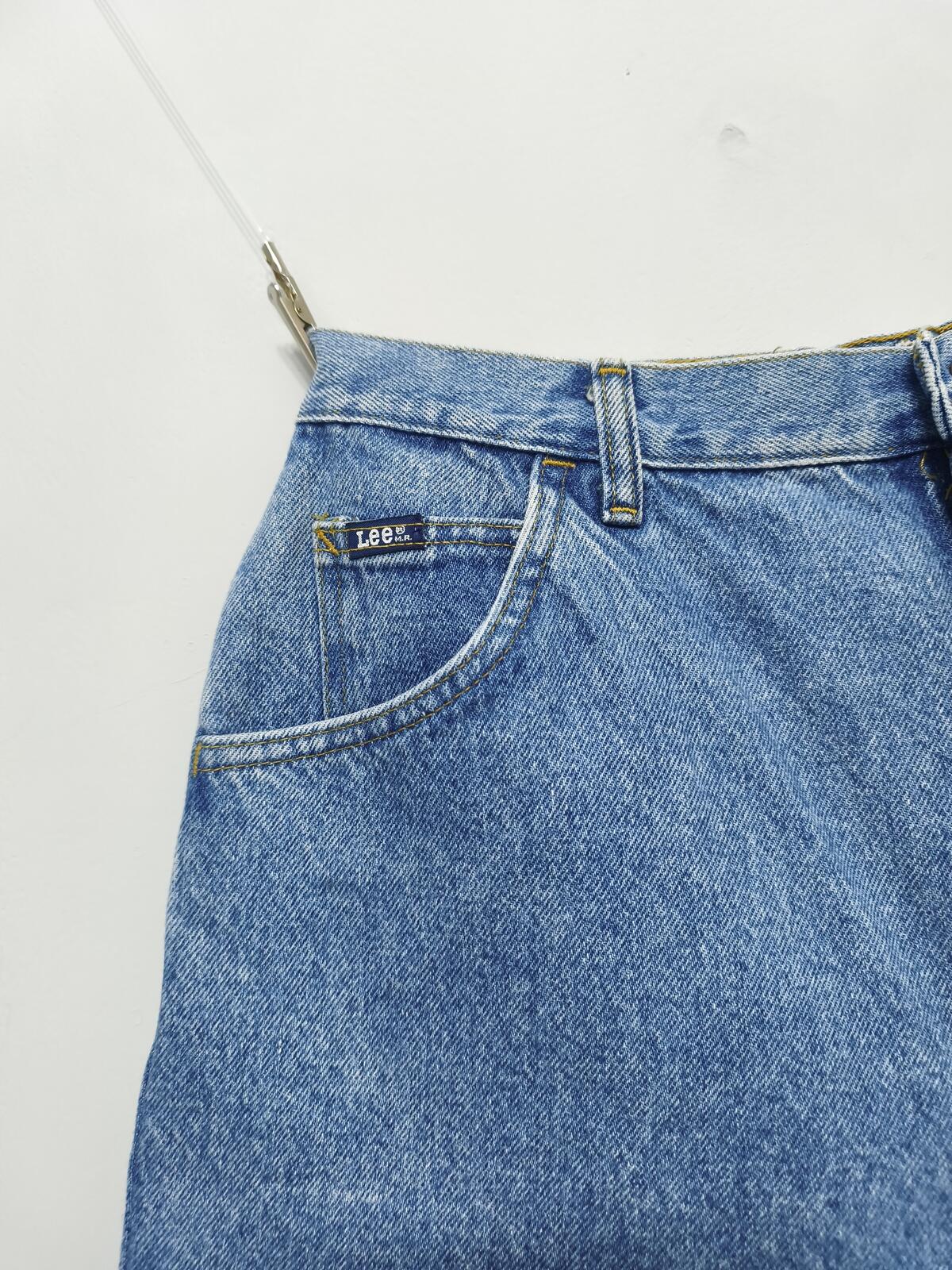 Vintage Lee Original Blue Denim High Waisted Mom Shorts 90s Grunge Casual 30W