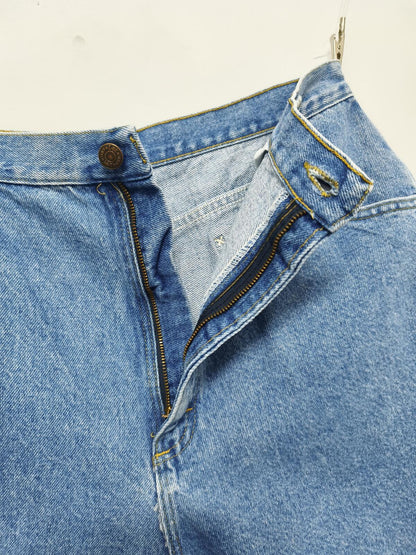 Vintage Lee Original Blue Denim High Waisted Mom Shorts 90s Grunge Casual 30W