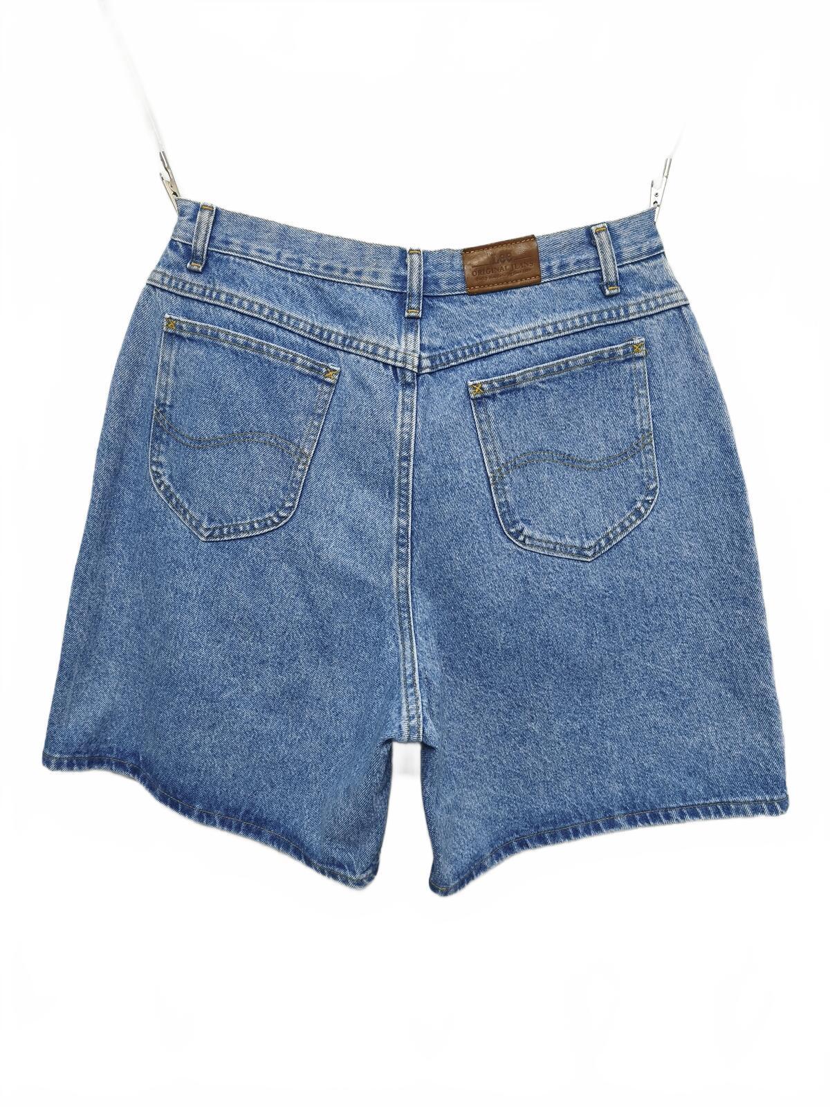 Vintage Lee Original Blue Denim High Waisted Mom Shorts 90s Grunge Casual 30W