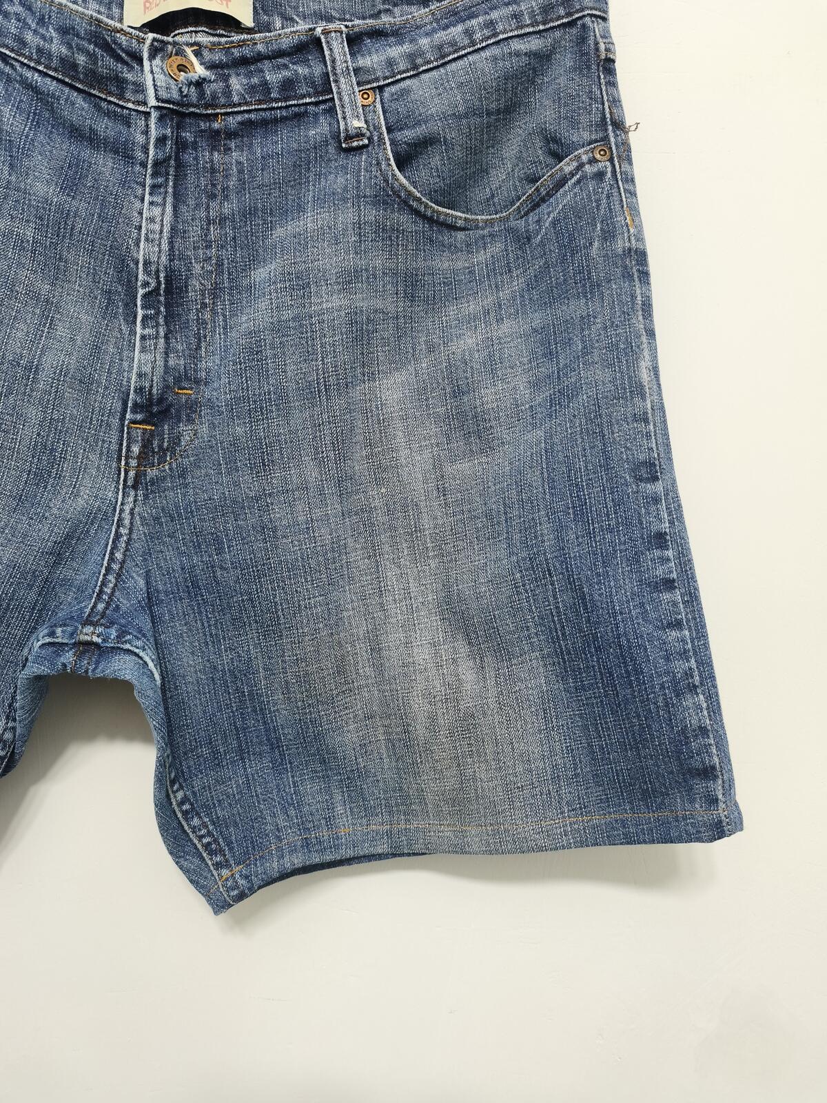 Vintage Wrangler Custom Raw Hem Blue Denim Jorts Shorts Y2K Skater Grunge W38