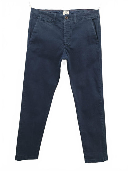 Vintage Jack & Jones Cody Navy Blue Stretch Slim Regular Chino Trousers Men 30