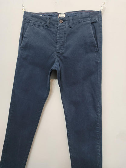 Vintage Jack & Jones Cody Navy Blue Stretch Slim Regular Chino Trousers Men 30