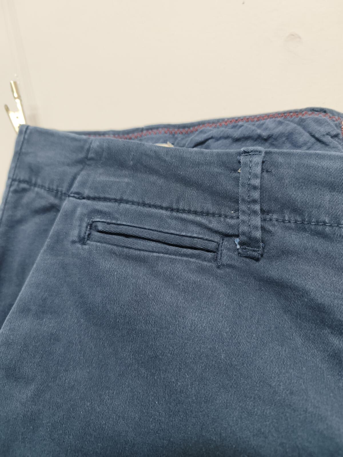 Vintage Jack & Jones Cody Navy Blue Stretch Slim Regular Chino Trousers Men 30