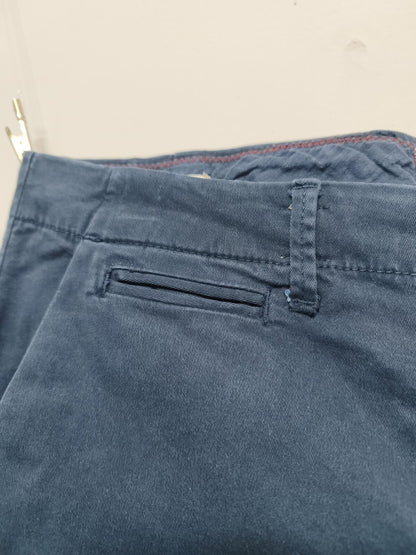 Vintage Jack & Jones Cody Navy Blue Stretch Slim Regular Chino Trousers Men 30