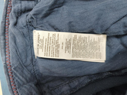 Vintage Jack & Jones Cody Navy Blue Stretch Slim Regular Chino Trousers Men 30