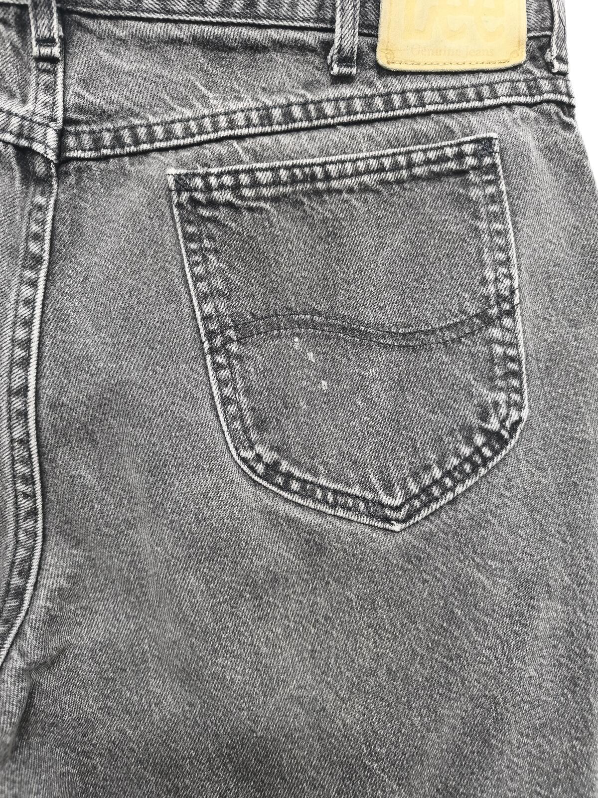 Vintage Lee Charcoal Grey Denim Jorts Shorts Made in USA 90s Skater Grunge W36